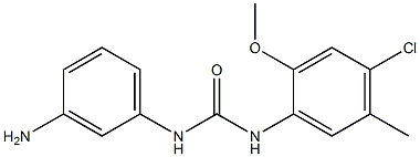 1-(3-aminophenyl)-3-(4-chloro-2-methoxy-5-methylphenyl)urea Struktur