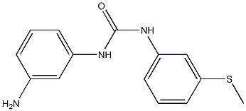 1-(3-aminophenyl)-3-[3-(methylsulfanyl)phenyl]urea Struktur