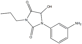 1-(3-aminophenyl)-5-hydroxy-3-propylimidazolidine-2,4-dione Struktur