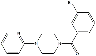 1-(3-bromobenzoyl)-4-pyridin-2-ylpiperazine Struktur