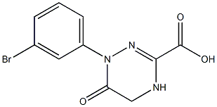 1-(3-bromophenyl)-6-oxo-1,4,5,6-tetrahydro-1,2,4-triazine-3-carboxylic acid Struktur