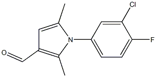 1-(3-chloro-4-fluorophenyl)-2,5-dimethyl-1H-pyrrole-3-carbaldehyde Struktur