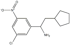 1-(3-chloro-5-nitrophenyl)-2-cyclopentylethan-1-amine Struktur