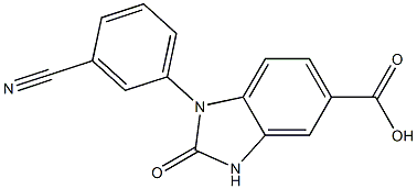 1-(3-cyanophenyl)-2-oxo-2,3-dihydro-1H-1,3-benzodiazole-5-carboxylic acid Struktur