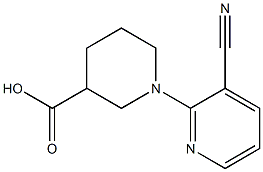 1-(3-cyanopyridin-2-yl)piperidine-3-carboxylic acid Struktur