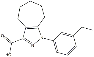 1-(3-ethylphenyl)-1,4,5,6,7,8-hexahydrocyclohepta[c]pyrazole-3-carboxylic acid Struktur