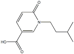 1-(3-methylbutyl)-6-oxo-1,6-dihydropyridine-3-carboxylic acid Struktur