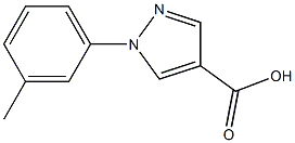 1-(3-methylphenyl)-1H-pyrazole-4-carboxylic acid Struktur