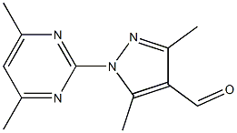 1-(4,6-dimethylpyrimidin-2-yl)-3,5-dimethyl-1H-pyrazole-4-carbaldehyde Struktur