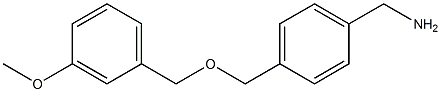 1-(4-{[(3-methoxybenzyl)oxy]methyl}phenyl)methanamine Struktur