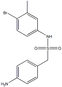 1-(4-aminophenyl)-N-(4-bromo-3-methylphenyl)methanesulfonamide Struktur