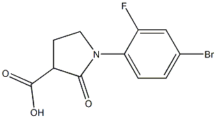 1-(4-bromo-2-fluorophenyl)-2-oxopyrrolidine-3-carboxylic acid Struktur