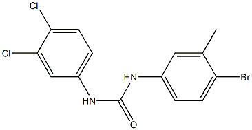 1-(4-bromo-3-methylphenyl)-3-(3,4-dichlorophenyl)urea Struktur