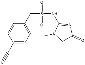 1-(4-cyanophenyl)-N-(1-methyl-4-oxo-4,5-dihydro-1H-imidazol-2-yl)methanesulfonamide Struktur