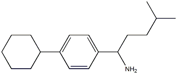 1-(4-cyclohexylphenyl)-4-methylpentan-1-amine Struktur