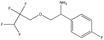 1-(4-fluorophenyl)-2-(2,2,3,3-tetrafluoropropoxy)ethan-1-amine Struktur