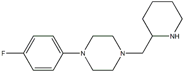 1-(4-fluorophenyl)-4-(piperidin-2-ylmethyl)piperazine Struktur