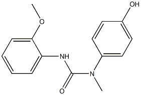 1-(4-hydroxyphenyl)-3-(2-methoxyphenyl)-1-methylurea Struktur