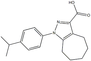 1-(4-isopropylphenyl)-1,4,5,6,7,8-hexahydrocyclohepta[c]pyrazole-3-carboxylic acid Struktur