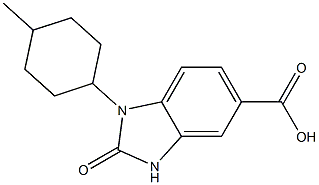 1-(4-methylcyclohexyl)-2-oxo-2,3-dihydro-1H-1,3-benzodiazole-5-carboxylic acid Struktur