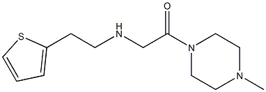 1-(4-methylpiperazin-1-yl)-2-{[2-(thiophen-2-yl)ethyl]amino}ethan-1-one Struktur