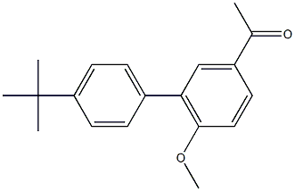 1-(4'-tert-butyl-6-methoxy-1,1'-biphenyl-3-yl)ethanone Struktur