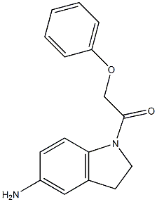 1-(5-amino-2,3-dihydro-1H-indol-1-yl)-2-phenoxyethan-1-one Struktur