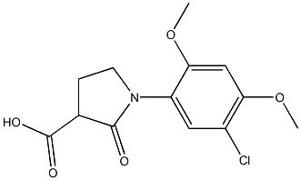 1-(5-chloro-2,4-dimethoxyphenyl)-2-oxopyrrolidine-3-carboxylic acid Struktur