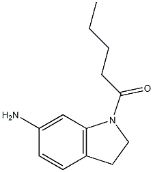 1-(6-amino-2,3-dihydro-1H-indol-1-yl)pentan-1-one Struktur