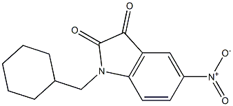 1-(cyclohexylmethyl)-5-nitro-2,3-dihydro-1H-indole-2,3-dione Struktur