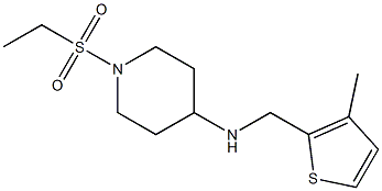 1-(ethanesulfonyl)-N-[(3-methylthiophen-2-yl)methyl]piperidin-4-amine Struktur