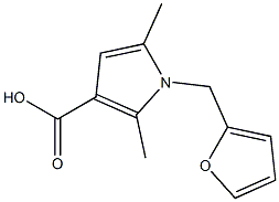 1-(furan-2-ylmethyl)-2,5-dimethyl-1H-pyrrole-3-carboxylic acid Struktur