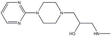 1-(methylamino)-3-[4-(pyrimidin-2-yl)piperazin-1-yl]propan-2-ol Struktur