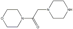 1-(morpholin-4-yl)-2-(piperazin-1-yl)ethan-1-one Struktur