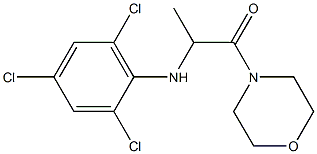 1-(morpholin-4-yl)-2-[(2,4,6-trichlorophenyl)amino]propan-1-one Struktur