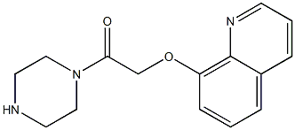 1-(piperazin-1-yl)-2-(quinolin-8-yloxy)ethan-1-one Struktur