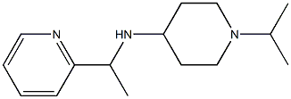 1-(propan-2-yl)-N-[1-(pyridin-2-yl)ethyl]piperidin-4-amine Struktur