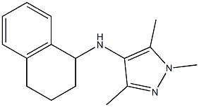 1,3,5-trimethyl-N-(1,2,3,4-tetrahydronaphthalen-1-yl)-1H-pyrazol-4-amine Struktur