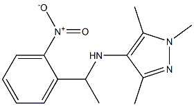 1,3,5-trimethyl-N-[1-(2-nitrophenyl)ethyl]-1H-pyrazol-4-amine Struktur