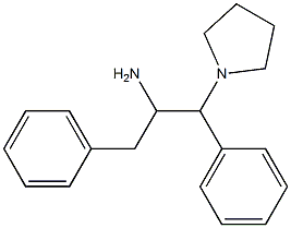 1,3-diphenyl-1-pyrrolidin-1-ylpropan-2-amine Struktur