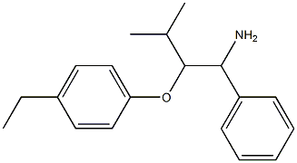 1-[(1-amino-3-methyl-1-phenylbutan-2-yl)oxy]-4-ethylbenzene Struktur