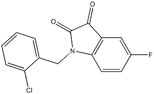 1-[(2-chlorophenyl)methyl]-5-fluoro-2,3-dihydro-1H-indole-2,3-dione Struktur