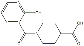 1-[(2-hydroxypyridin-3-yl)carbonyl]piperidine-4-carboxylic acid Struktur