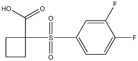 1-[(3,4-difluorophenyl)sulfonyl]cyclobutanecarboxylic acid Struktur