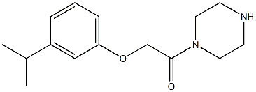 1-[(3-isopropylphenoxy)acetyl]piperazine Struktur