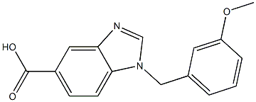 1-[(3-methoxyphenyl)methyl]-1H-1,3-benzodiazole-5-carboxylic acid Struktur