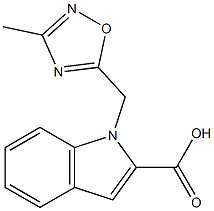 1-[(3-methyl-1,2,4-oxadiazol-5-yl)methyl]-1H-indole-2-carboxylic acid Structure