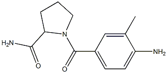 1-[(4-amino-3-methylphenyl)carbonyl]pyrrolidine-2-carboxamide Struktur