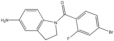 1-[(4-bromo-2-fluorophenyl)carbonyl]-2,3-dihydro-1H-indol-5-amine Struktur