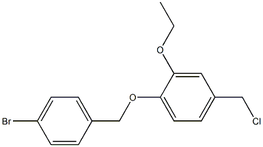 1-[(4-bromophenyl)methoxy]-4-(chloromethyl)-2-ethoxybenzene Struktur